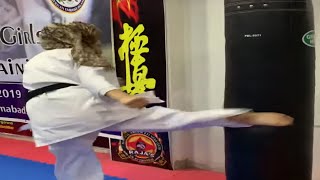 Kyokushin Karate | girl  punches | So-kyokushin | Pakistan females karate | female fighter