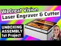 WeCreat Vision Laser Engraver and Cutter Unboxing, Setup & 1st Project