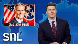 Weekend Update: Tennessee Bans Public Drag Shows, Trump Lashes Out at DeSantis - SNL