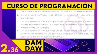 JAVA: Solved exercises STRINGS ☕ DAM - DAW