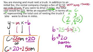 Creating Linear Equations from Context II (9th Grade Math Unit 2 Lesson 7)