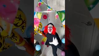 Scary clown ruins party 🤡😱 #shorts