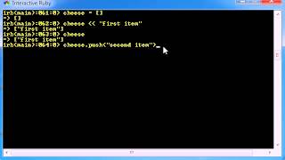 Learn Ruby Programming Lesson 28 - push and pop in Ruby