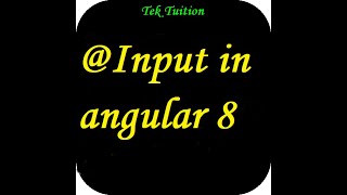 @Input decorator in angular 8