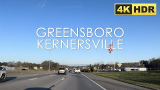 Greensboro to Kenersville Road Trip Road Tour North Carolina, USA | 4K HDR