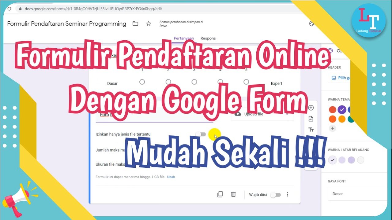 Cara Membuat Formulir Pendaftaran Online Dengan Google Form - YouTube