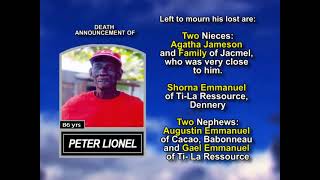 Peter Lionel ~ Long Obituary