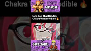 Karin Saw That Naruto's Chakra Was Incredible 🔥 #shorts #narutoshippuden #naruto #karin