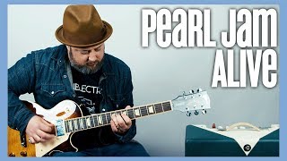 Pearl Jam Alive Rhythm & Lead Guitar Lesson + Tutorial