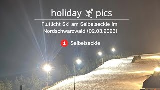 Flutlicht Ski am Skilift Seibelseckle im Nordschwarzwald