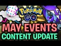 *NEW* MAY EVENTS CONTENT UPDATE - ULTRA BEASTS, TAPU FINI BUFF AND MORE | GO NEWS