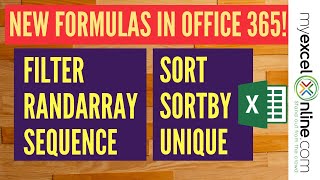 Excel Formulas and Functions Tutorial - 6 Brand New Excel Formulas In OFFICE 365