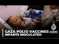 First children in Gaza given polio vaccines a day before planned UN rollout