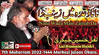 Nana Wada Main Zainab Da Okhey Safar | New Noha | Baba Lal Hussain Haidri | 7 Muharram Okara | 2022.