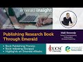 Publishing Research Books Through Emerald