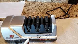 Serrated Knife Sharpening with Chef's Choice Electric Knife Sharpener