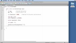 Declaring Primitive Variables in Java