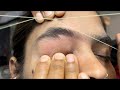 Full growth eyebrow threading | 1st time eyebrow threading #eyebrowtutorial