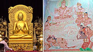 Beautiful paintings depicting Lord Buddha's life at Mulagandha Kuti Vihara in 4K | Sarnath, Varanasi