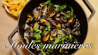 【Moules marinières】鍋ひとつで簡単に作れるムール貝のワイン蒸し/Moules frits/Mussels with fries【簡単料理】