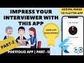 Portfolio App | Impress your Interviewer | Flutter Mobile App Development | Part -2