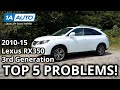 Top 5 Problems 3rd Generation 2010-15 Lexus RX350 SUV