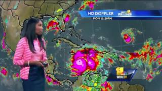 Sun and clouds, mild on Monday