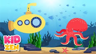10 HOURS  of Relaxing Baby Sleep Music: Submarine View 🐙 Piano Lullaby for Babies to go to Sleep