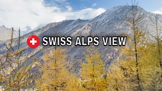 Swiss Alps view 4K. 3 minute meditation to start the day.