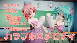 【MMD】あぴミクさんとあぴテトさんでカラフル×メロディ