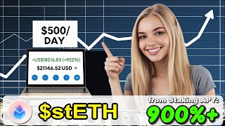 Boost Your Portfolio with Staking stETH! Earn $200 Daily with lido Token Staking