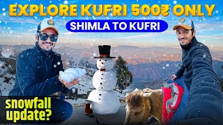 Shimla To Kufri | Kufri Snowfall Update December ☃️🌨️🏔️