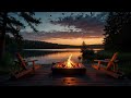 serenity found water and campfire mindfulness peaceful evening delights relaxing