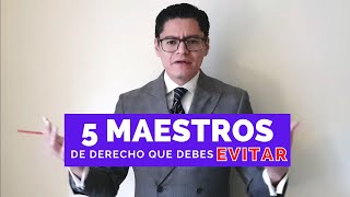 3 TIPOS DE MAESTROS QUE DEBES DE EVITAR