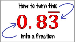 How to Convert a Repeating Decimal to a Fraction When One Number Doesn't Repeat