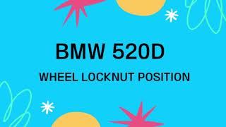 BMW 520D 휠 락너트 소켓 위치