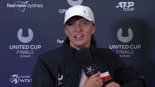 Swiatek on beating Rybakina in United Cup SF: 'I pushed myself to the limit'｜Poland｜Hurkacz｜Tennis