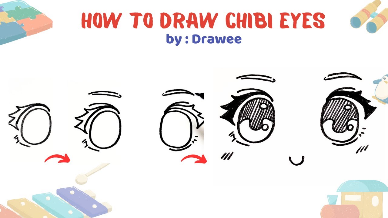 How To Draw Chibi Eyes Youtube