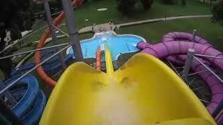 Yellow Water Slide at Palatinus Aquapark