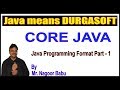 Java Tutorials || Core Java || Java Programming Format Part - 1 || by Nagoor Babu