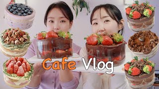 [Cafe Vlog] 3번째 크리스마스...대박이었을까요? 🥳ㅣ비건디저트카페ㅣ자매카페브이로그