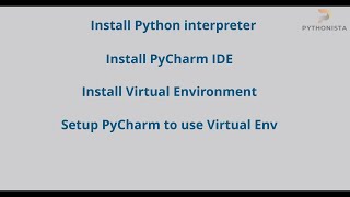 Be a Pythonista | Series 1 - Learn Python | 09 | Setup PyCharm \u0026 Virtual Env