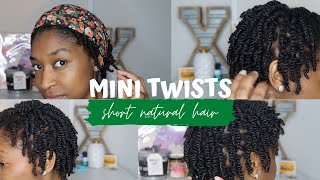 Mini Twists on Short Natural Hair | Quarantine Protective Styling