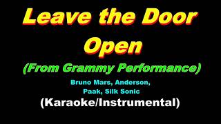 Bruno Mars, Anderson .Paak, Silk Sonic - Leave the Door Open(Grammy Performance) - Karaoke