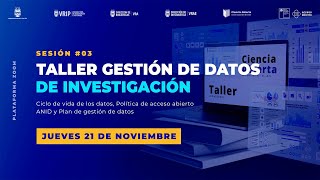 Taller #3 Gestión de datos de investigación