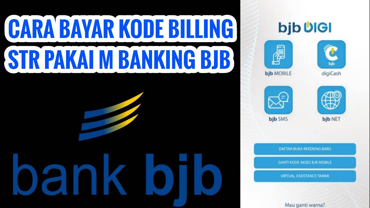 CARA BAYAR KODE BILLING E-STR PAKAI M BANKING BJB - YouTube