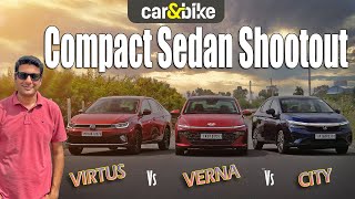 Hyundai Verna Vs Volkswagen Virtus Vs Honda City: Compact Sedan Showdown