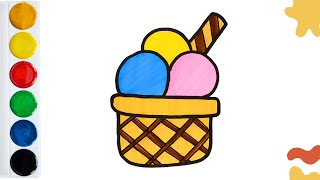Drawing Sweet Treats for Kids: Let's Draw Ice Cream Together!