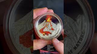 Ultra Rare Volcano 2oz Silver Coin (Rare Coins) #RareCoin #VolcanoCoin #coincollecting #shorts