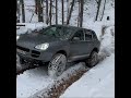 porsche cayenne on 35s snow off road